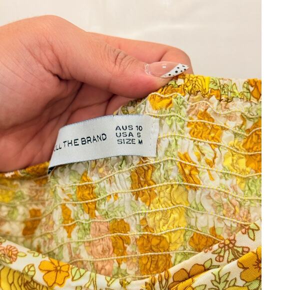 Faithful The Brand Agathe Garden Floral Midi Dress US 6 Romantic Fall Floral - Picture 5 of 5